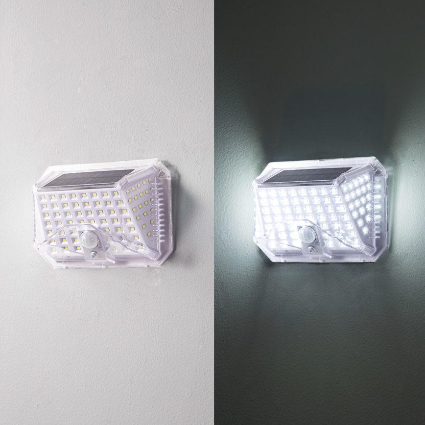 Brilagi - LED Solarna zidna lampa sa senzorom WALLIE LED/4W/5,5V 6500K IP64 srebrno