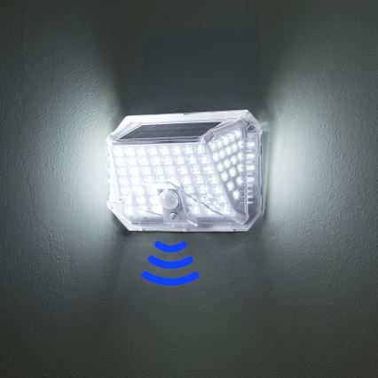 Brilagi - LED Solarna zidna lampa sa senzorom WALLIE LED/4W/5,5V 6500K IP64 srebrno