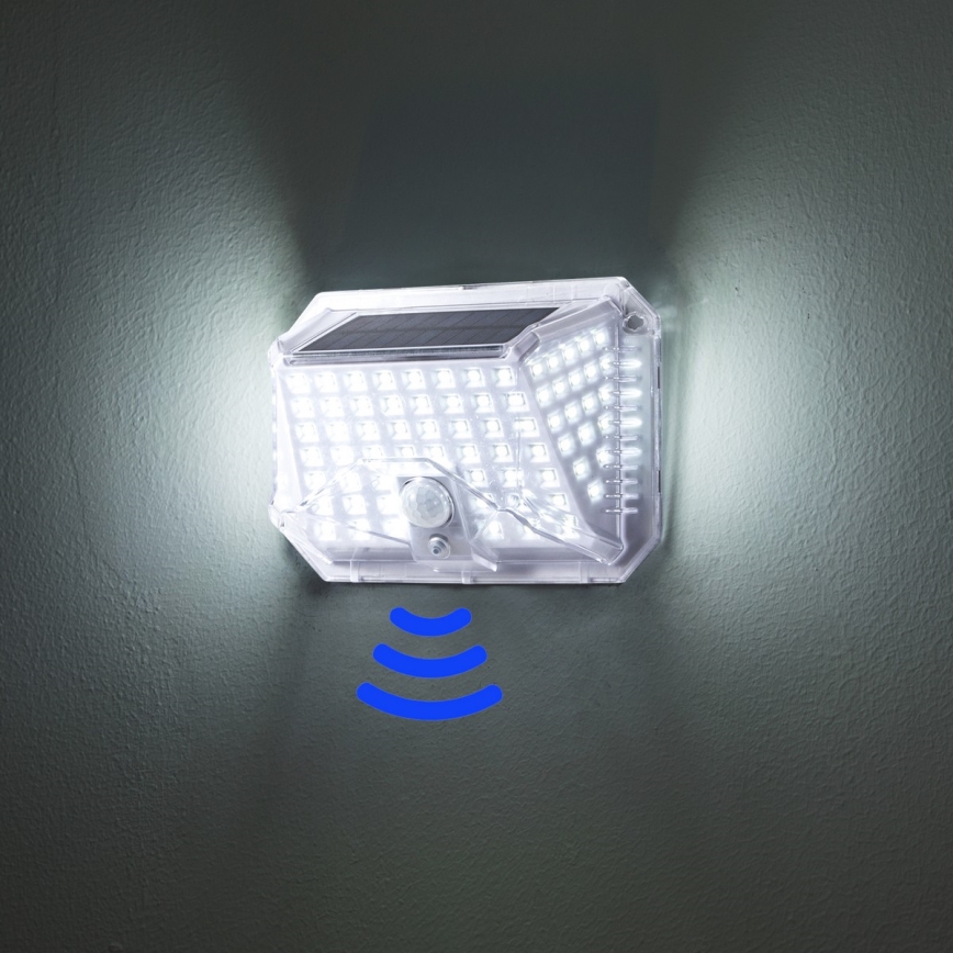Brilagi - LED Solarna zidna lampa sa senzorom WALLIE LED/4W/5,5V 6500K IP64 srebrno