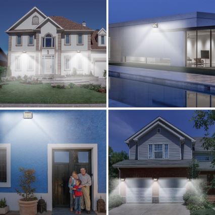 Brilagi - LED Solarna zidna lampa sa senzorom WALLIE LED/4W/5,5V 6500K IP64 srebrno