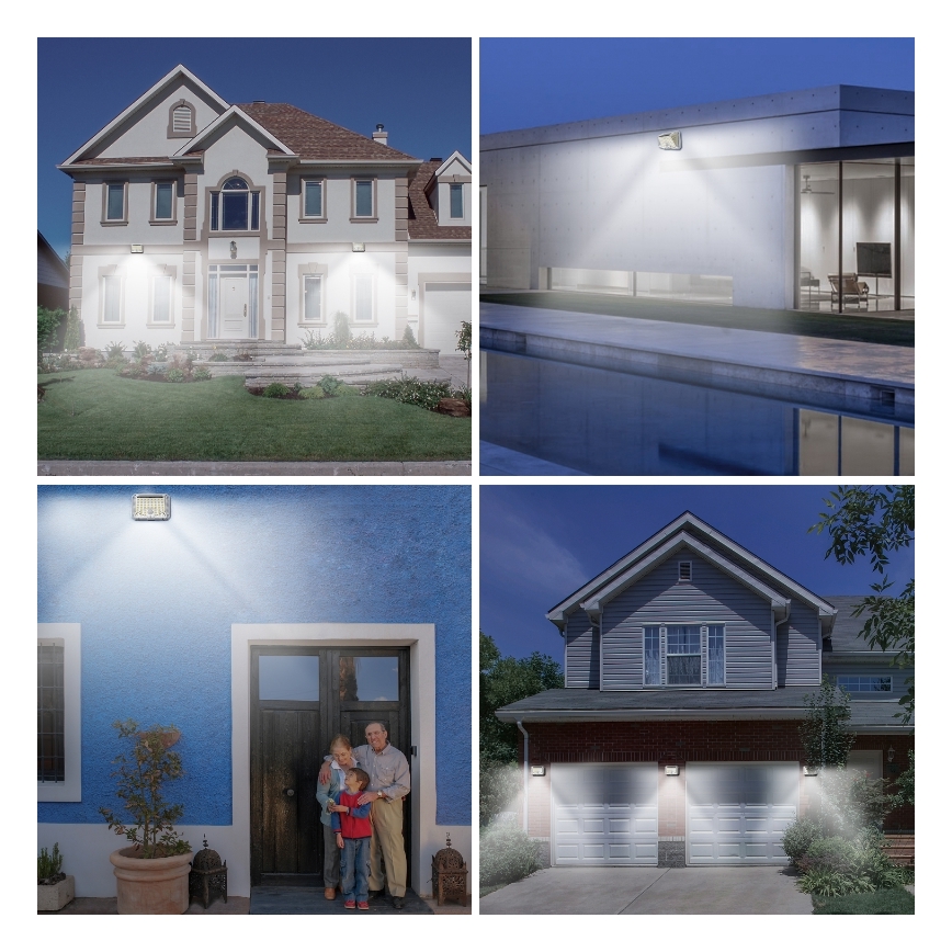 Brilagi - LED Solarna zidna lampa sa senzorom WALLIE LED/4W/5,5V 6500K IP64 srebrno