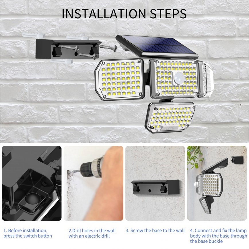 Brilagi - LED Solarna zidna lampa sa senzorom WALLIE LED/5W/5,5V IP65