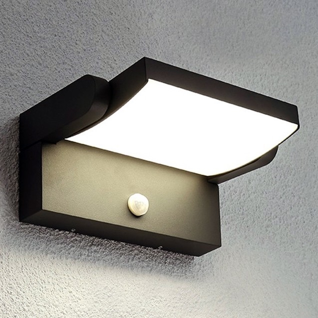 Brilagi - LED Solarna zidna lampa sa senzorom za pokret i dan/noć ANKLE LED/10W/3,7V 3000 mAh 4000K IP65 antr