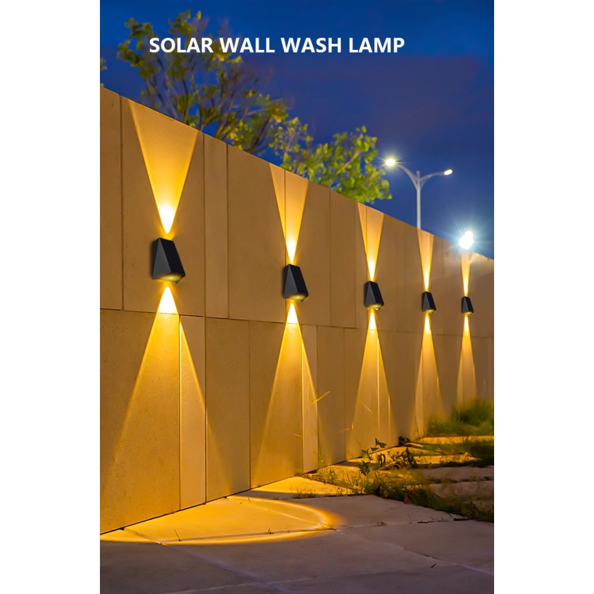 Brilagi - LED Solarna zidna rasveta PYRAMID LED/2W/3,2V IP54