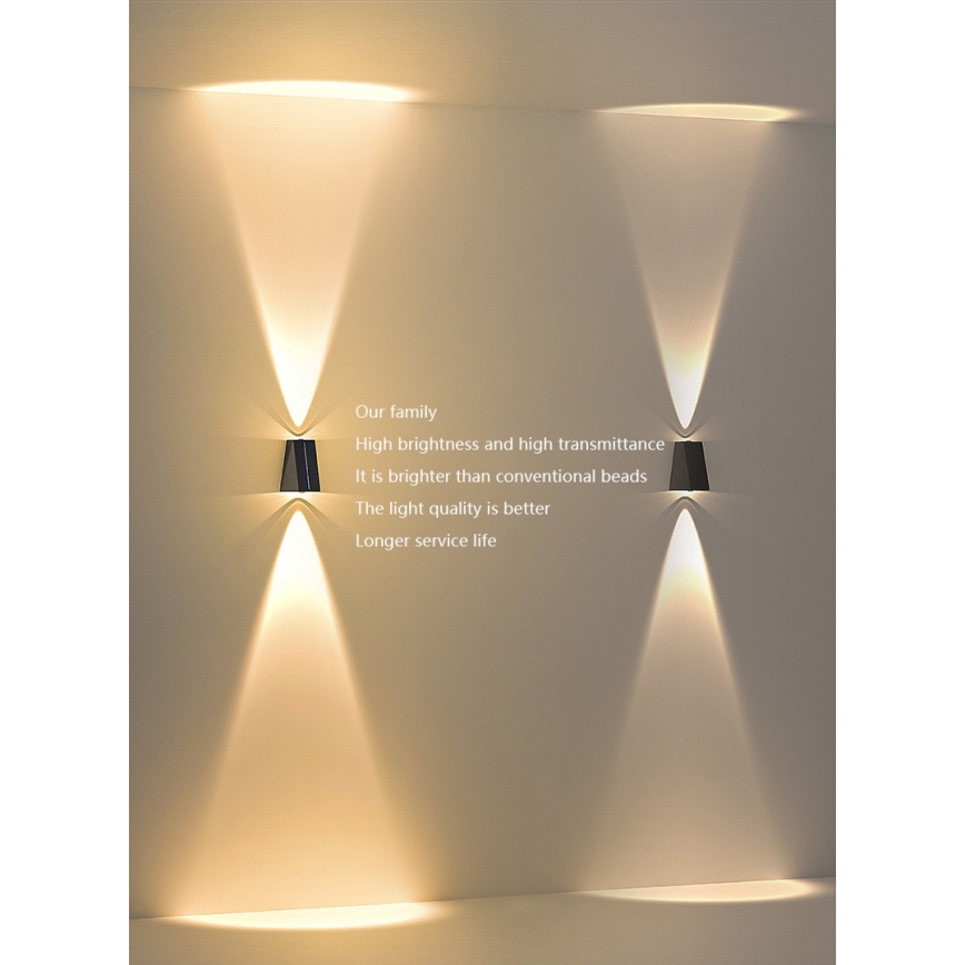 Brilagi - LED Solarna zidna rasveta PYRAMID LED/2W/3,2V IP54