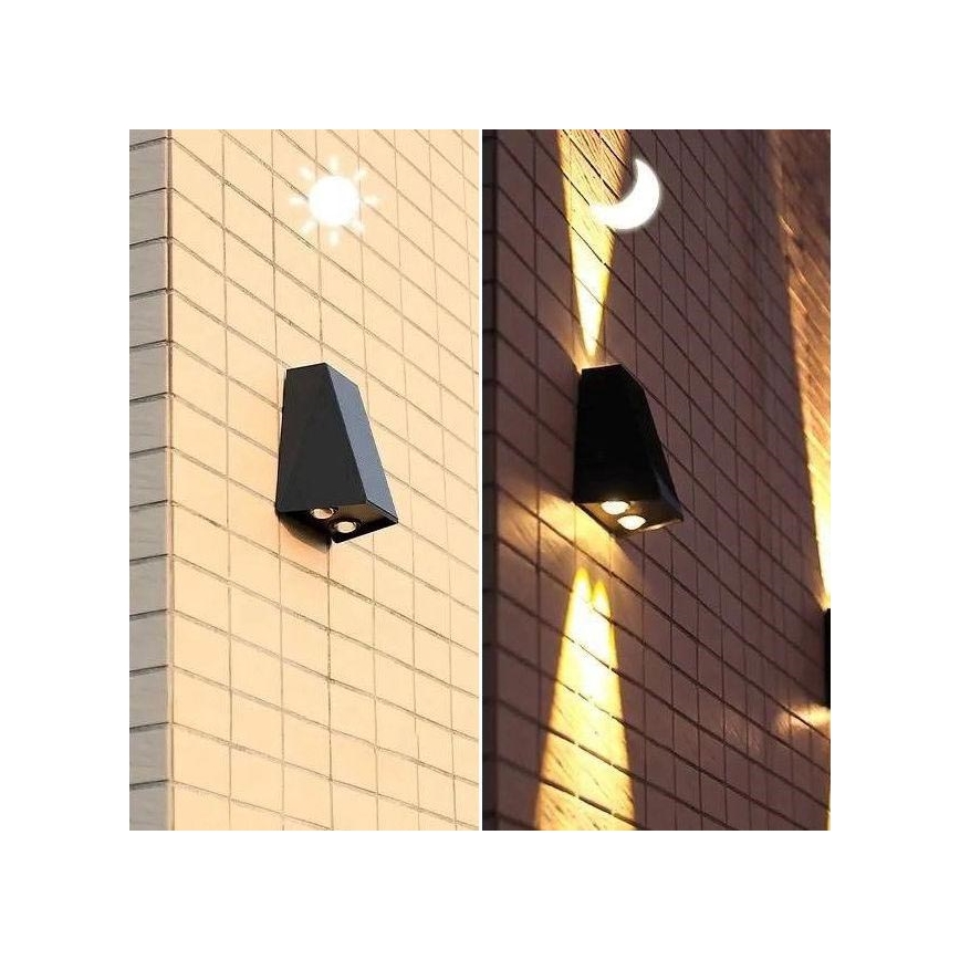 Brilagi - LED Solarna zidna rasveta PYRAMID LED/2W/3,2V IP54