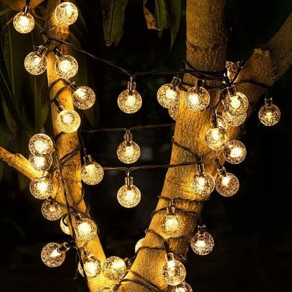 Brilagi - LED Solarni dekorativni lanac BUBBLE 200xLED/8 funkcije 20m IP65 topla bela