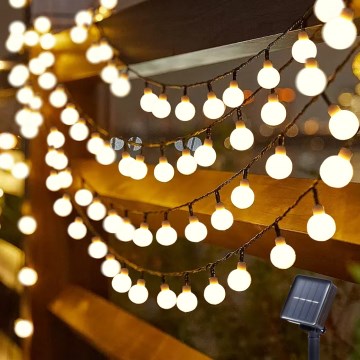 Brilagi - LED Solarni dekorativni lanac BUBBLE 200xLED/8 funkcije 20m IP65 topla bela