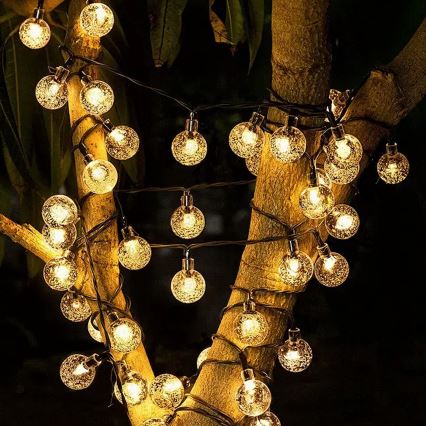 Brilagi - LED Solarni dekorativni lanac BUBBLE 300xLED/8 funkcije 30m IP65 topla bela