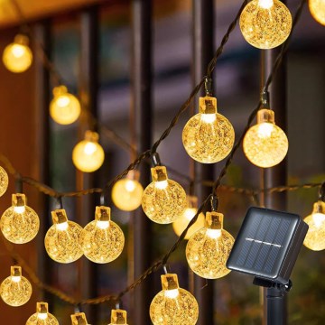 Brilagi - LED Solarni dekorativni lanac BUBBLE 50xLED/8 funkcije 7m IP65 topla bela