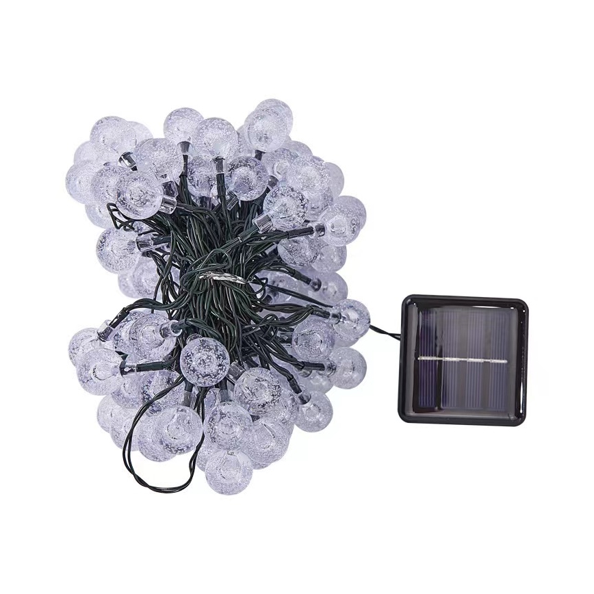 Brilagi - LED Solarni dekorativni lanac BUBBLE 50xLED/8 funkcije 7m IP65 topla bela