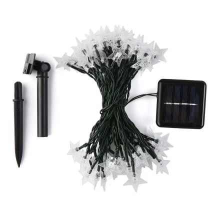 Brilagi - LED Solarni dekorativni lanac STARS 50xLED/8 funkcije 7m IP65 topla bela