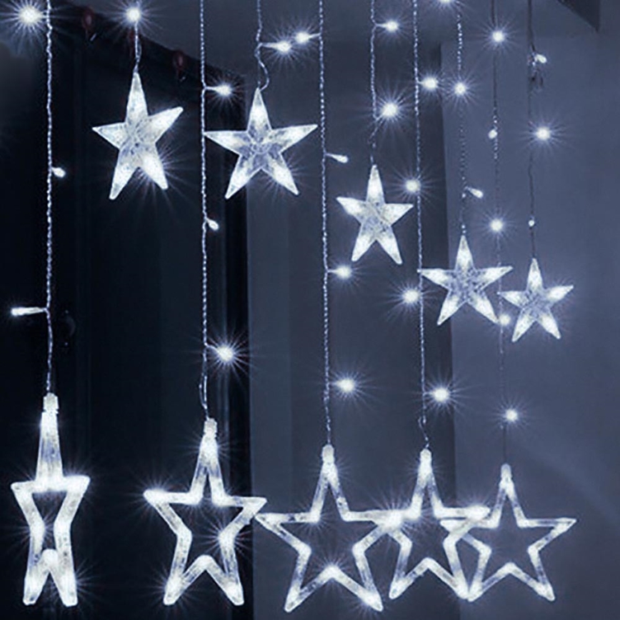 Brilagi - LED Spoljašnja božićna zavesa 123xLED/3xAA/USB 3m IP44 hladna bela