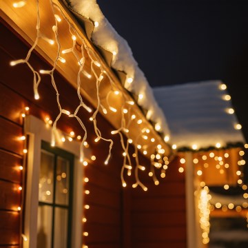 Brilagi - LED spoljašnja božićna zavesa 360xLED/8 funkcija 14 m IP44 topla bela ledenice