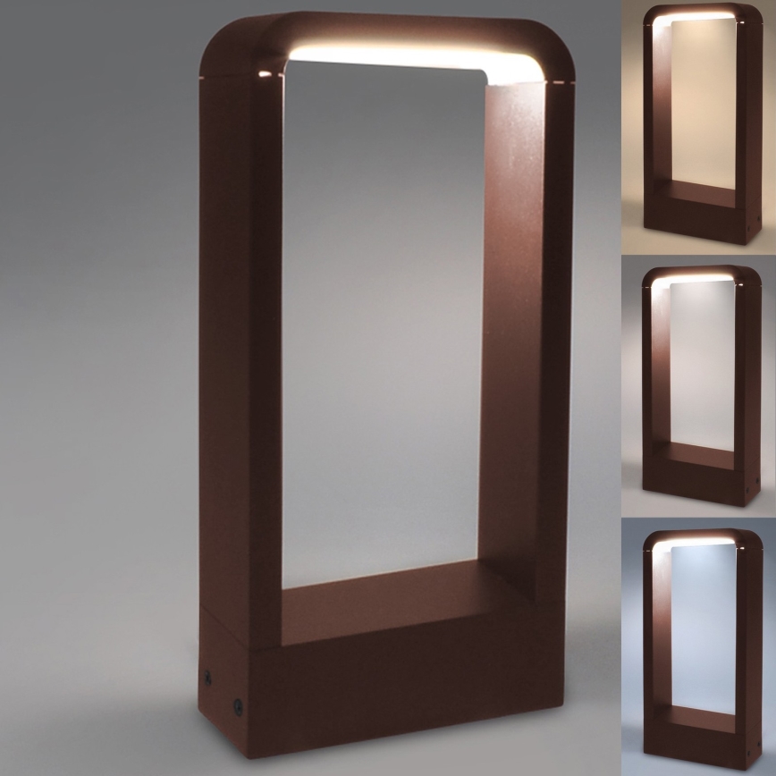 Brilagi - LED spoljašnja lampa BARI LED/7W/230V 3000/4000/6000K braon IP54 30 cm