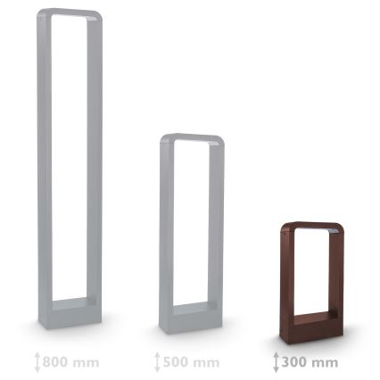 Brilagi - LED spoljašnja lampa BARI LED/7W/230V 3000/4000/6000K braon IP54 30 cm