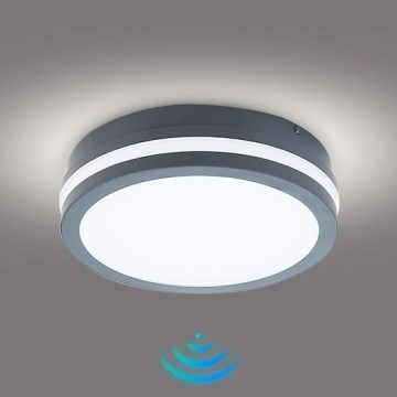 Brilagi - LED Spoljašnja lampa sa senzorom BENE LED/18W/230V pr. 22 cm antracit IP54