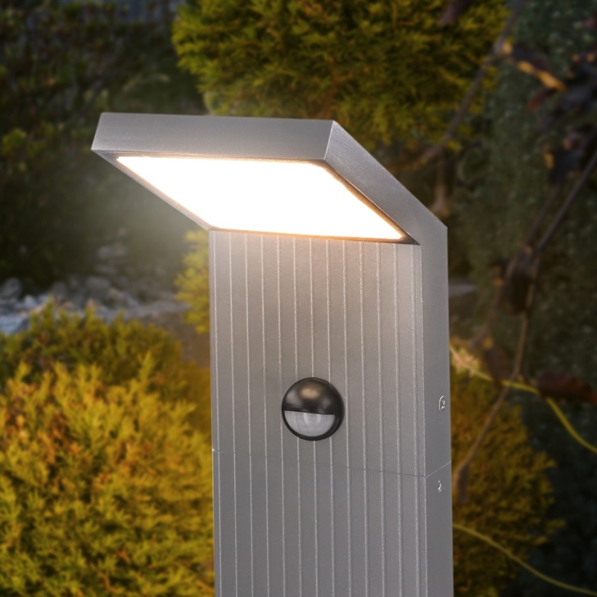 Brilagi - LED spoljašnja lampa sa senzorom RIANO LED/8W/230V srebrna IP65