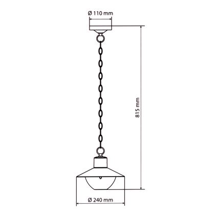 Brilagi -  LED Spoljašnja viseća lampa VEERLE 1xE27/60W/230V IP44