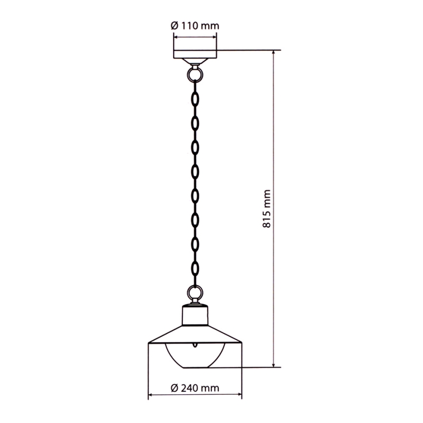 Brilagi -  LED Spoljašnja viseća lampa VEERLE 1xE27/60W/230V IP44