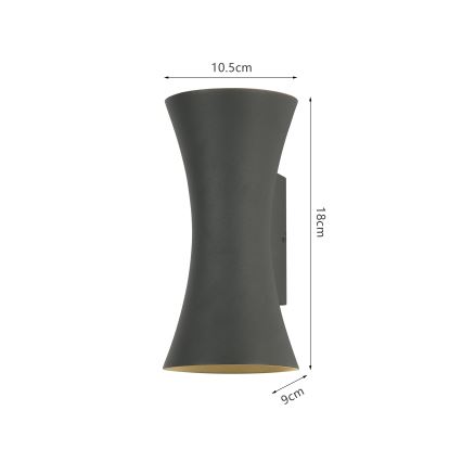 Brilagi - LED spoljašnja zidna svetiljka BICON LED/10W/230V antracit IP44