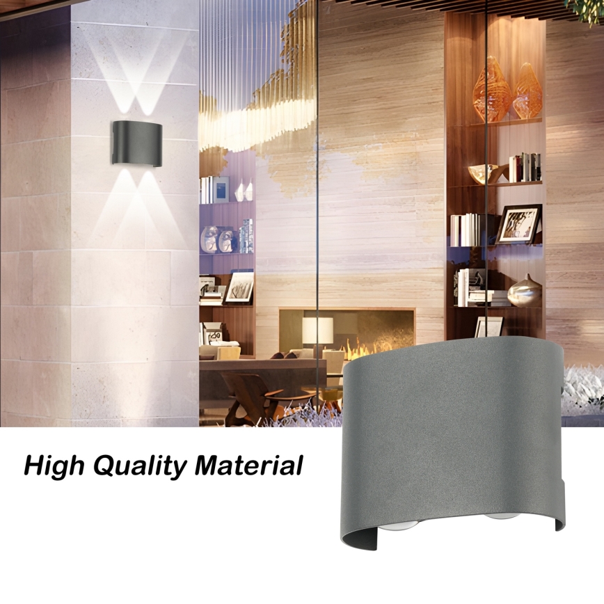 Brilagi - LED spoljašnja zidna svetiljka FLAREBOX LED/4W/230V antracit IP65