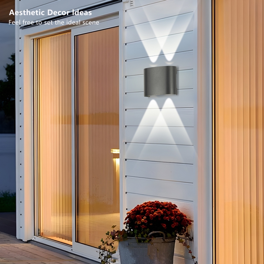 Brilagi - LED spoljašnja zidna svetiljka FLAREBOX LED/4W/230V antracit IP65