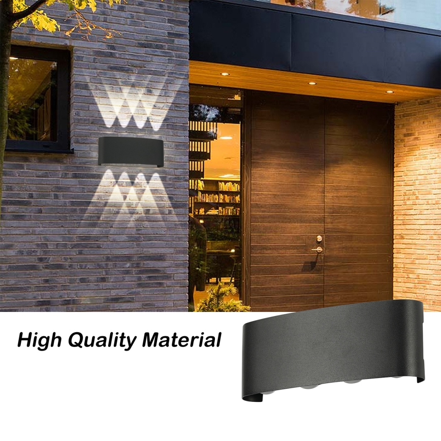 Brilagi - LED spoljašnja zidna svetiljka FLAREBOX LED/8W/230V crna IP65