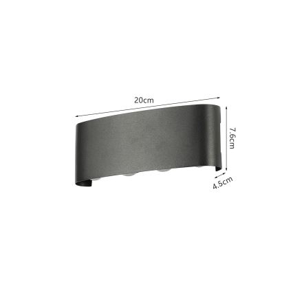 Brilagi - LED spoljašnja zidna svetiljka FLAREBOX LED/8W/230V crna IP65