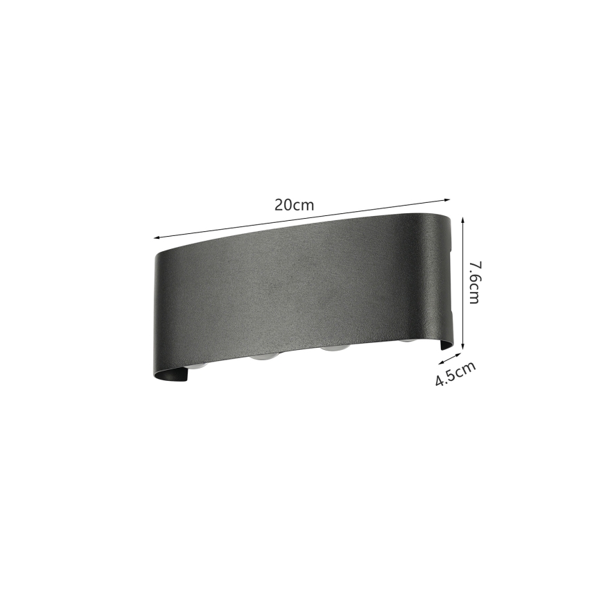 Brilagi - LED spoljašnja zidna svetiljka FLAREBOX LED/8W/230V crna IP65
