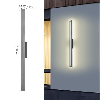 Brilagi - LED spoljašnje zidno svetlo LINEO LED/24W/230V 4000K IP65 100 cm antracit CRI 90
