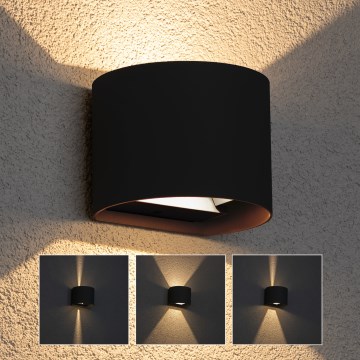 Brilagi - LED spoljašnja zidna svetiljka RONDO LED/6W/230V crna IP54