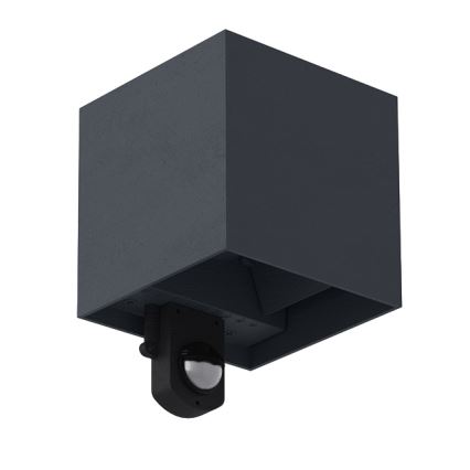 Brilagi - LED spoljašnje zidno svetlo sa senzorom CUBE LED/6W/230V antracit IP65