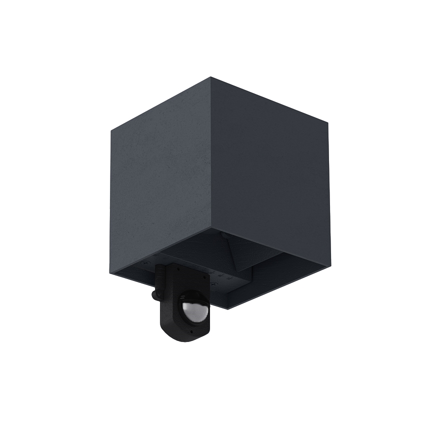 Brilagi - LED spoljašnje zidno svetlo sa senzorom CUBE LED/6W/230V antracit IP65