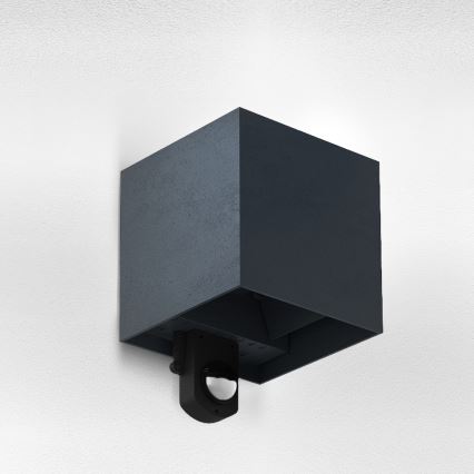 Brilagi - LED spoljašnje zidno svetlo sa senzorom CUBE LED/6W/230V antracit IP65