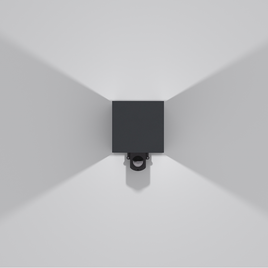 Brilagi - LED spoljašnje zidno svetlo sa senzorom CUBE LED/6W/230V antracit IP65
