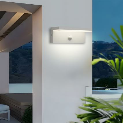 Brilagi - LED spoljašnje zidno svetlo sa senzorom TESSI LED/10W/230V belo IP54