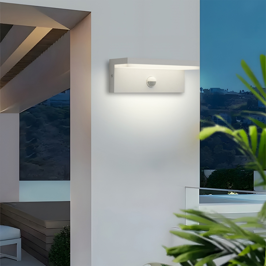 Brilagi - LED spoljašnje zidno svetlo sa senzorom TESSI LED/10W/230V belo IP54