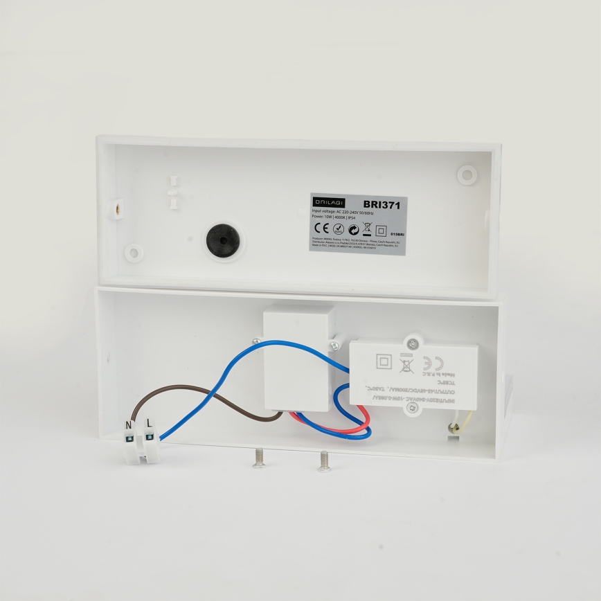 Brilagi - LED spoljašnje zidno svetlo sa senzorom TESSI LED/10W/230V belo IP54