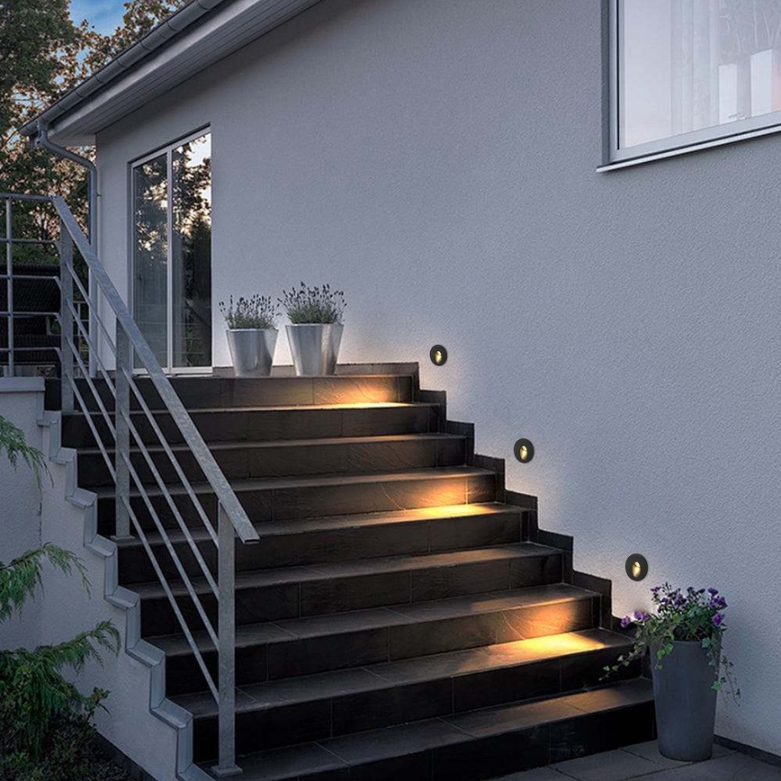 Brilagi - LED spoljašnje ugradno svetlo STAIRDOT LED/2W/230V crno IP65 okruglo