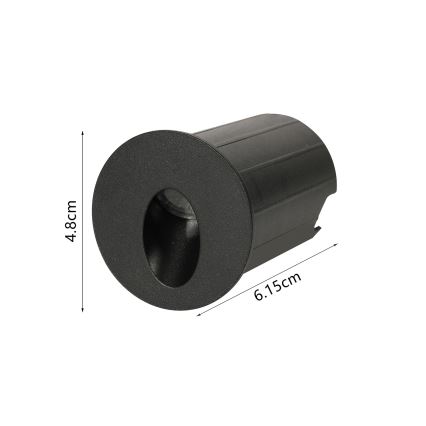 Brilagi - LED spoljašnje ugradno svetlo STAIRDOT LED/2W/230V crno IP65 okruglo