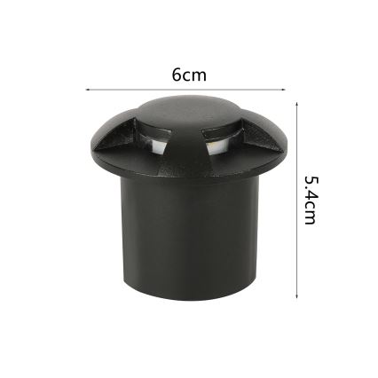 Brilagi - LED spoljašnje ugradno svetlo za prilaz GROUNDRAY LED/1W/230V crna IP67