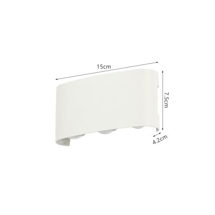 Brilagi - LED spoljašnje zidno svetlo FLAREBOX LED/6W/230V belo IP65