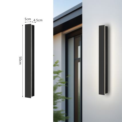 Brilagi - LED spoljašnje zidno svetlo LINEAR LED/12W/230V 3000K IP65 50 cm crna