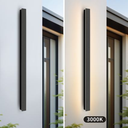 Brilagi - LED spoljašnje zidno svetlo LINEAR LED/22W/230V 3000K IP65 100 cm crna
