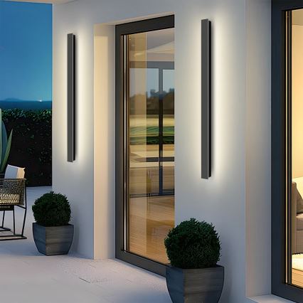 Brilagi - LED spoljašnje zidno svetlo LINEAR LED/22W/230V 3000K IP65 100 cm crna
