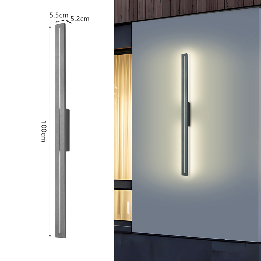 Brilagi - LED spoljna zidna svetiljka LINEO LED/24W/230V 4000K IP65 100 cm antracit