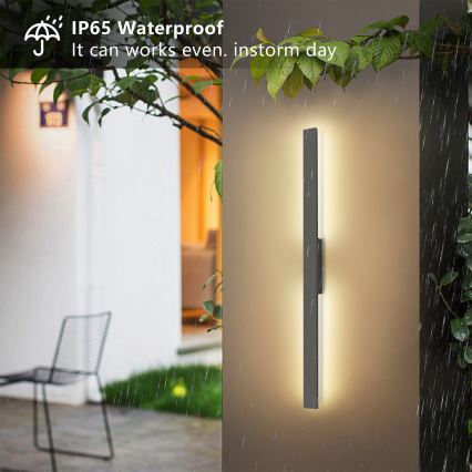 Brilagi - LUNA spoljašnje LED zidno svetlo LED/24W/230V 3000K IP65 100 cm antracit CRI 90