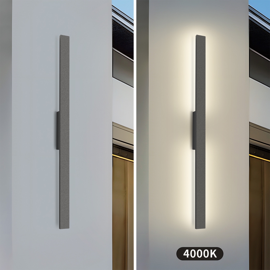 Brilagi - LED Spoljašnje zidno svetlo LUNA LED/24W/230V 4000K IP65 100 cm antracit