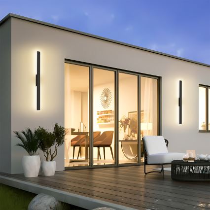 Brilagi - LED spoljašnja zidna svetiljka LUNA LED/24W/230V 4000K IP65 100 cm crna CRI 90